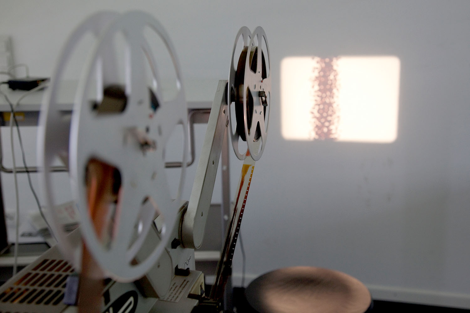 Bauer P7 16mm film projector running my 16mm letterpress film