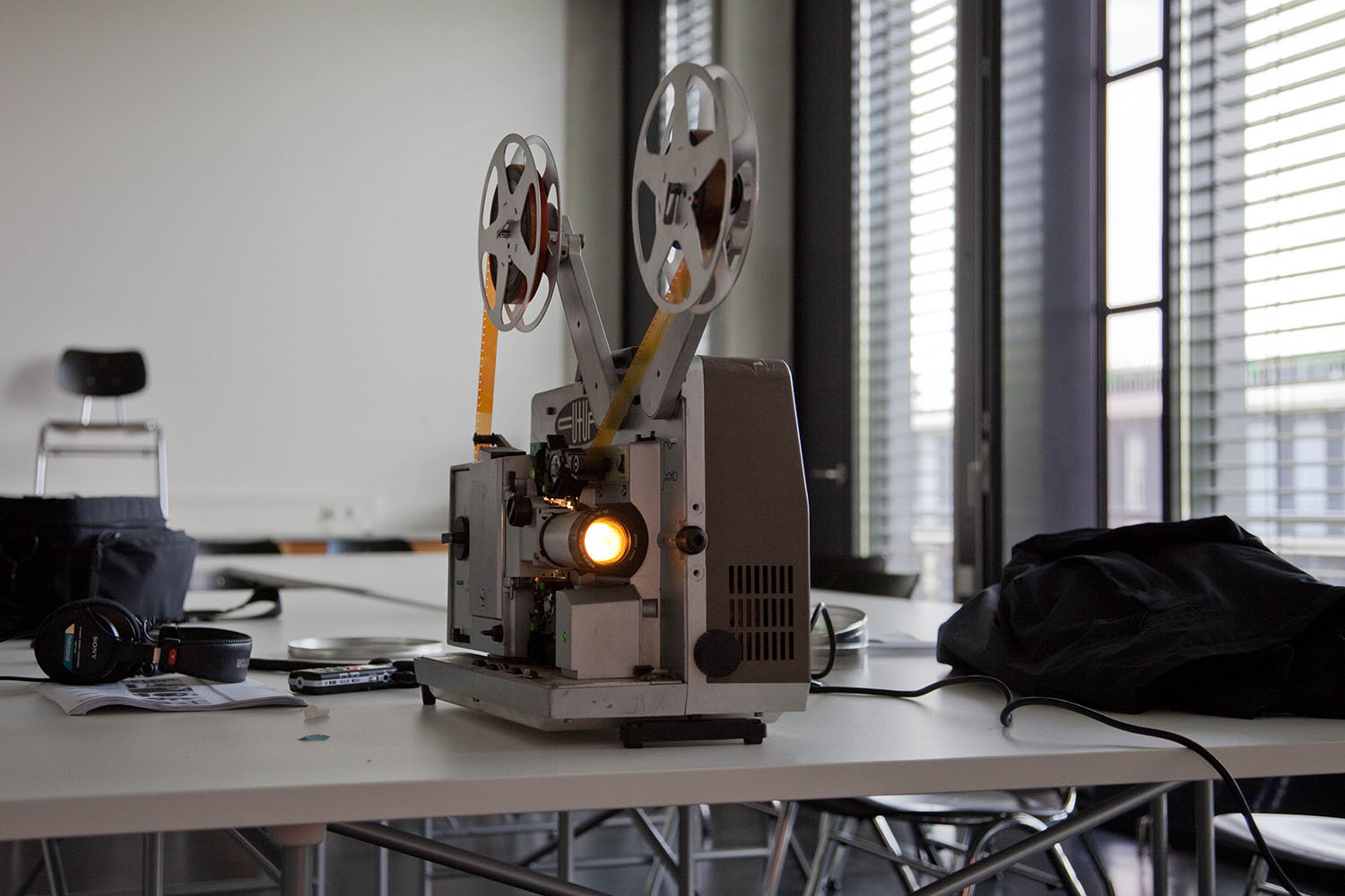Bauer P7 16mm film projector running my 16mm letterpress film